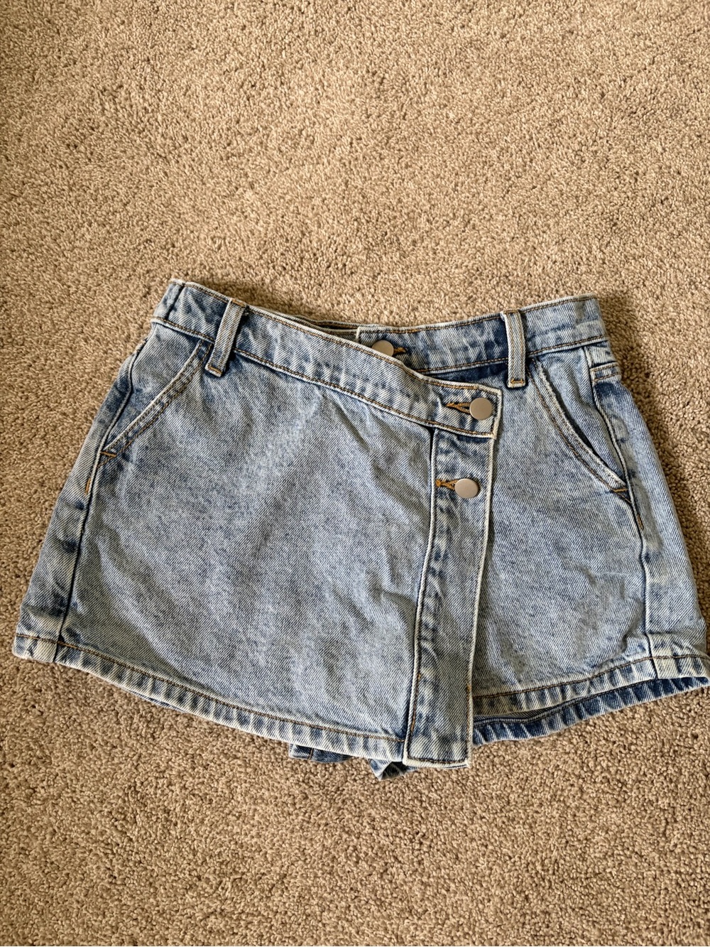 Altar'd State Light Blue Denim Skort